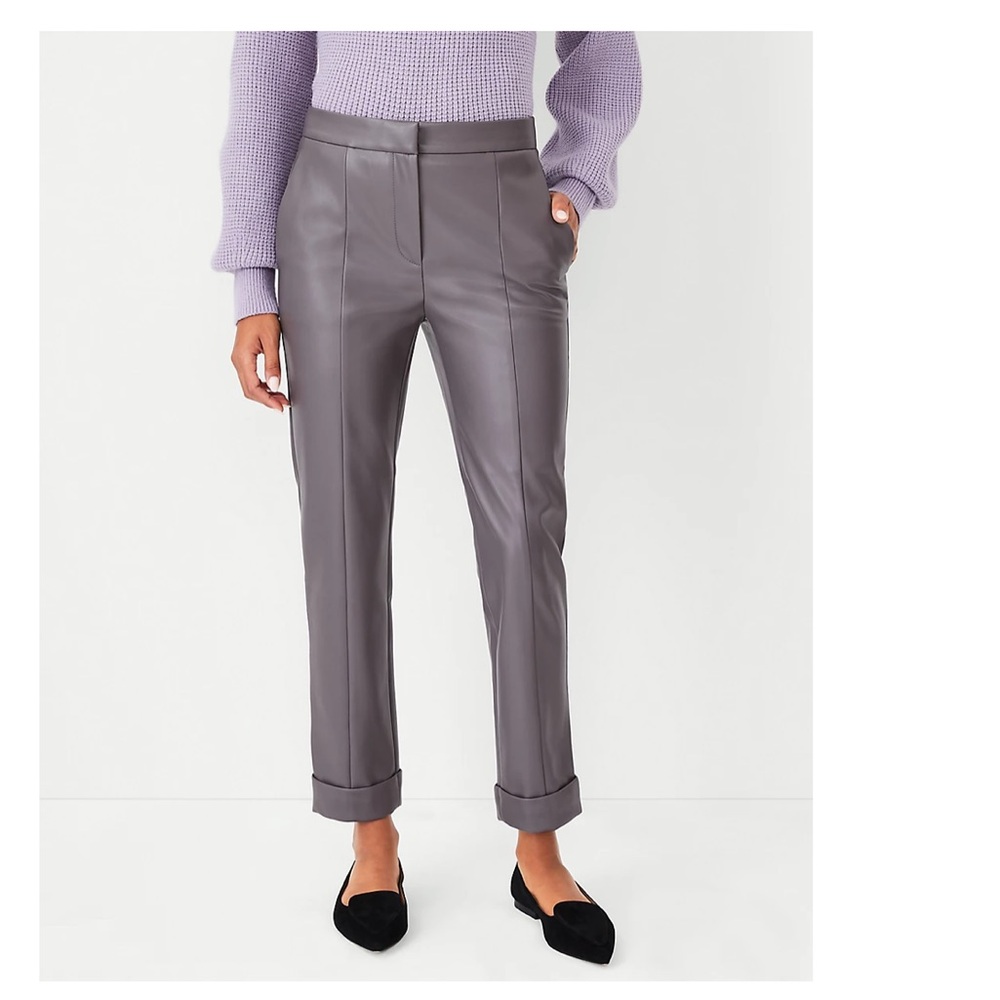 The Faux Leather High Waist Ankle Pant